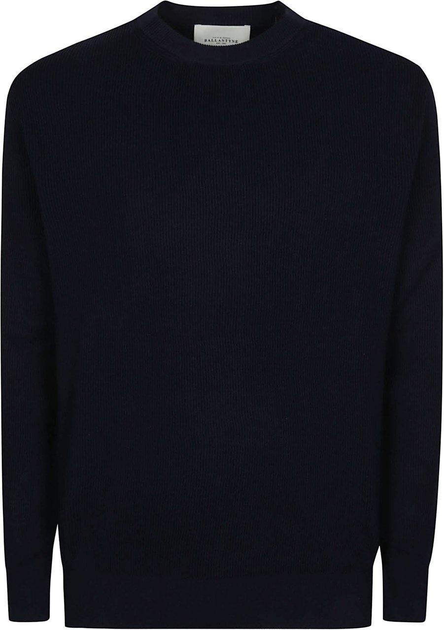 Ballantyne Fisherman Sweater Blue Blauw