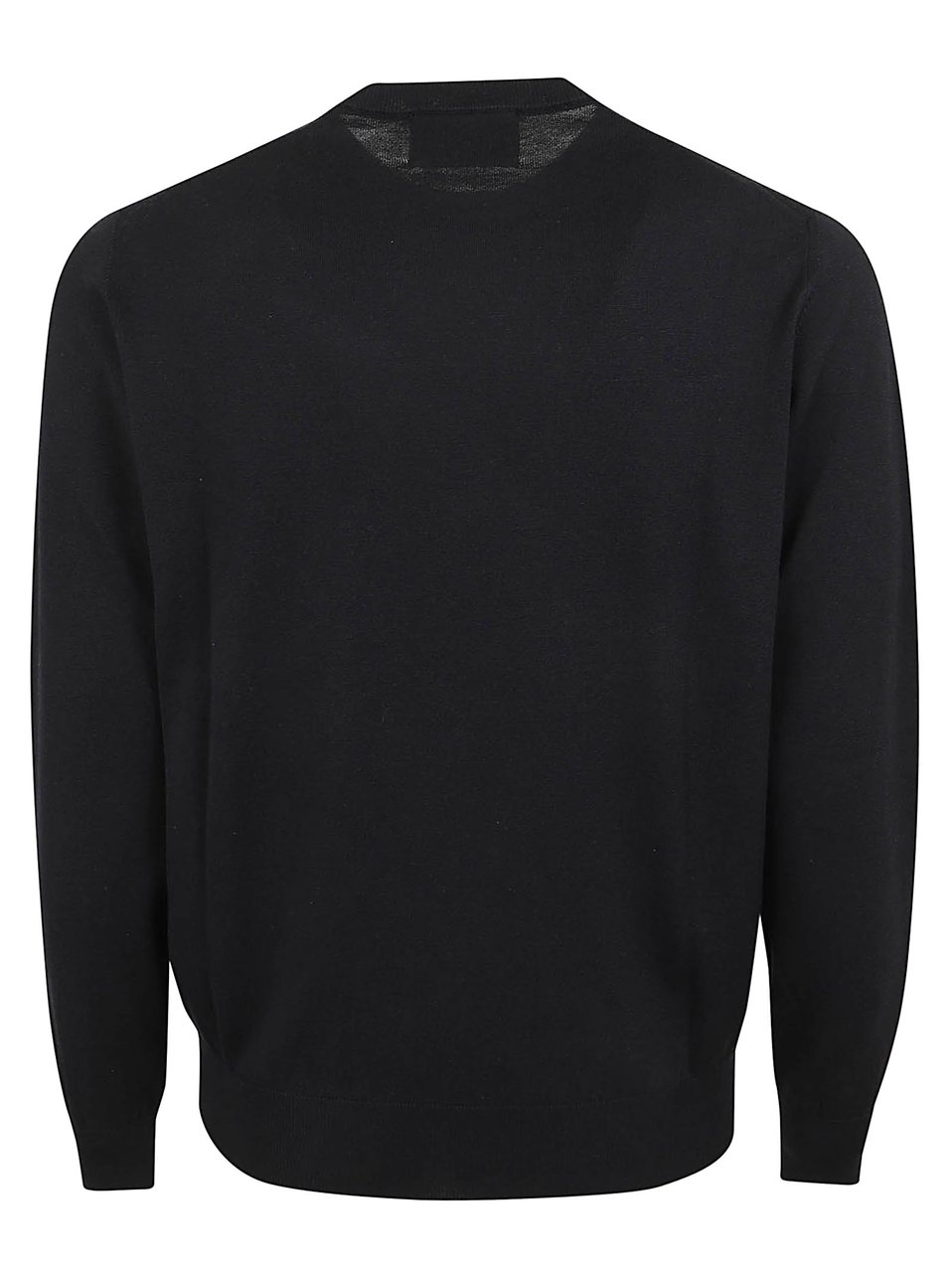 Ballantyne Silk Cotton Round Neck Sweater Grijs
