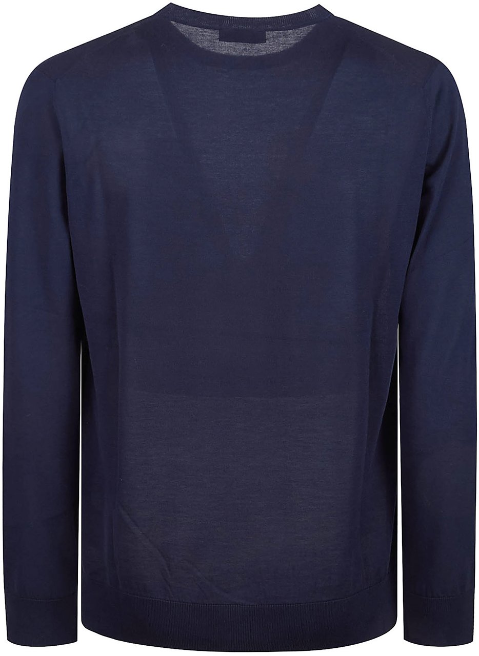Ballantyne Plain Sweater Blue Blauw