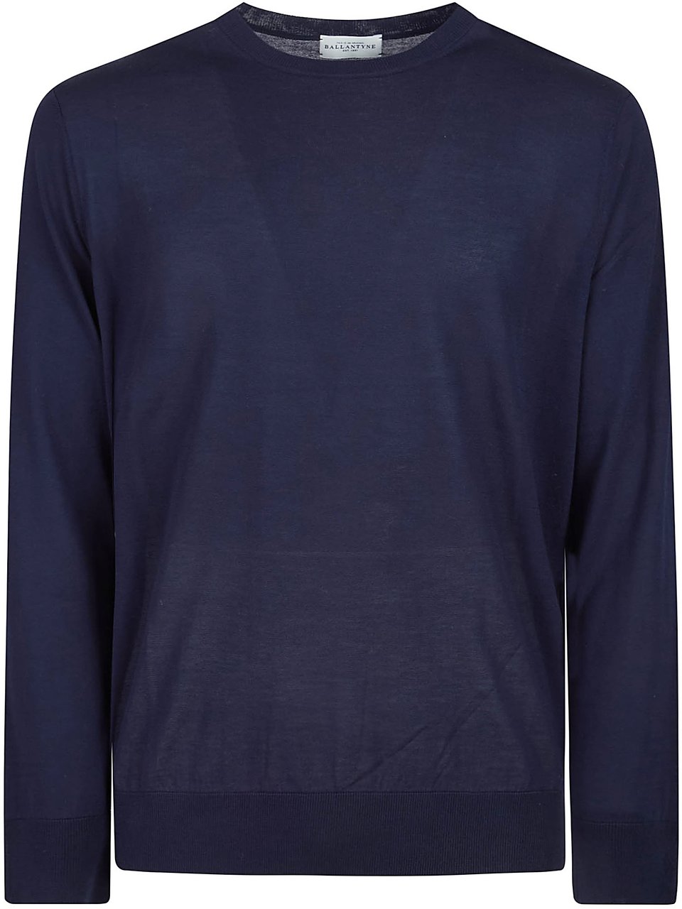 Ballantyne Plain Sweater Blue Blauw