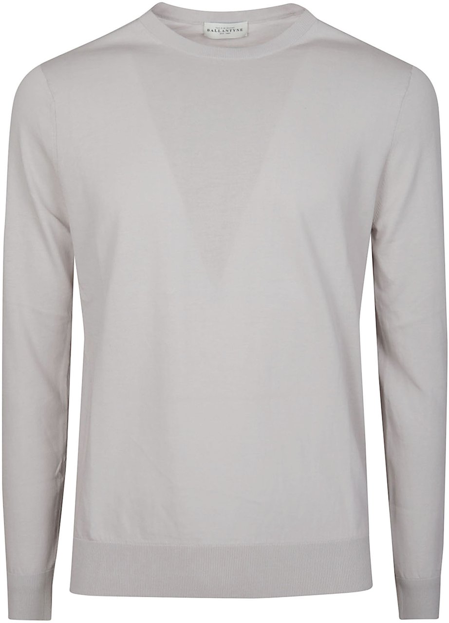 Ballantyne Plain Sweater Grey Grijs