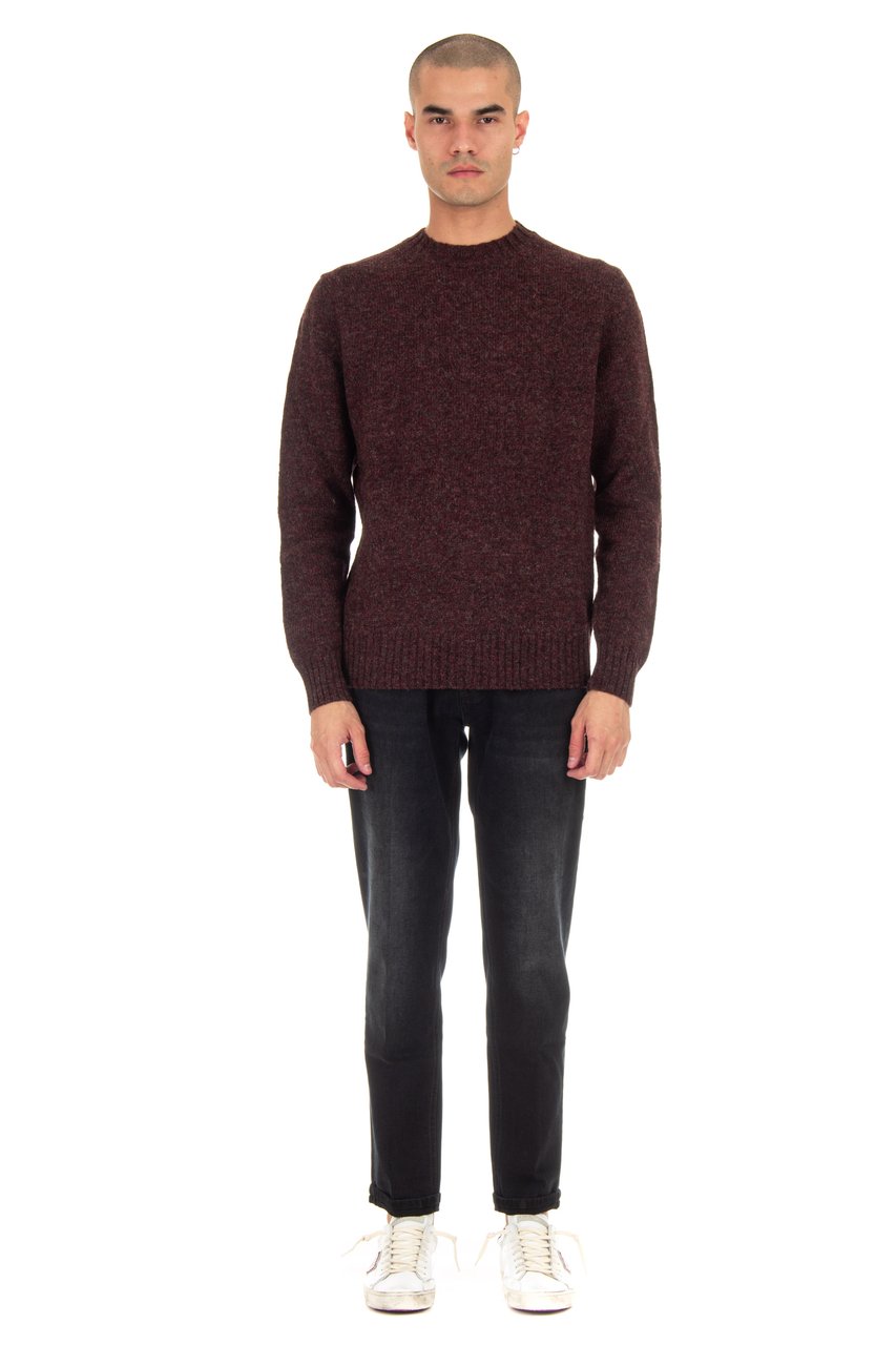 Ballantyne Shetland Wool Crewneck Sweater Zwart