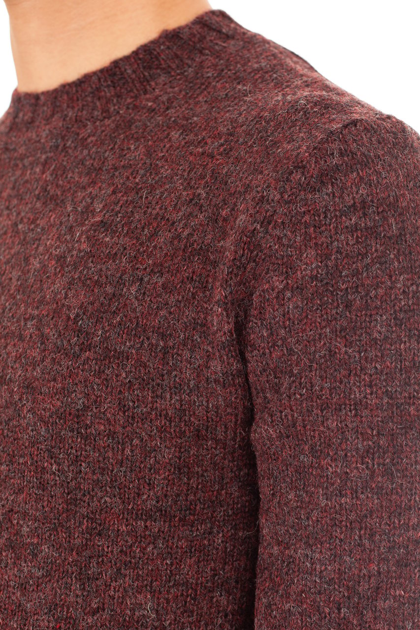 Ballantyne Shetland Wool Crewneck Sweater Zwart