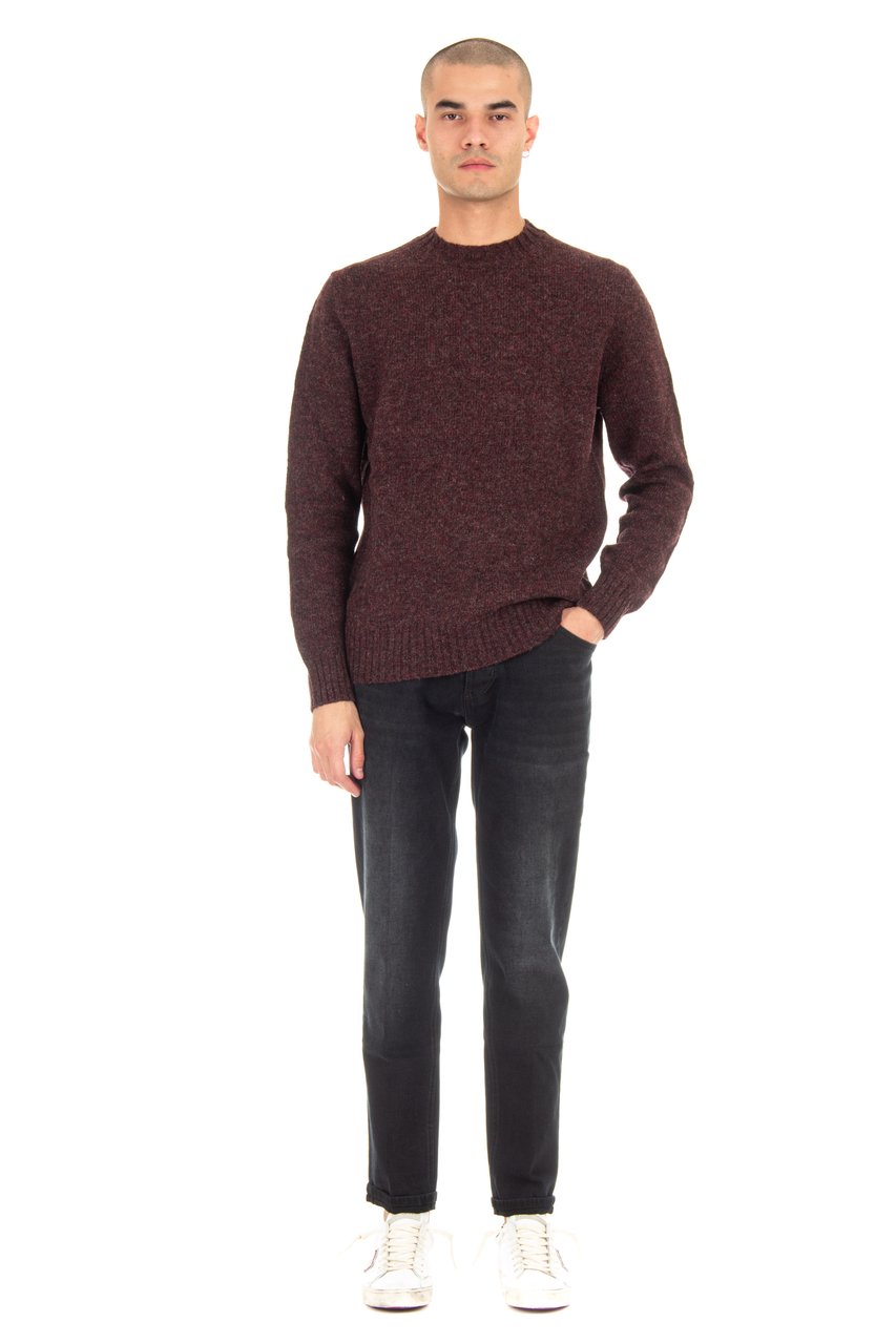 Ballantyne Shetland Wool Crewneck Sweater Zwart