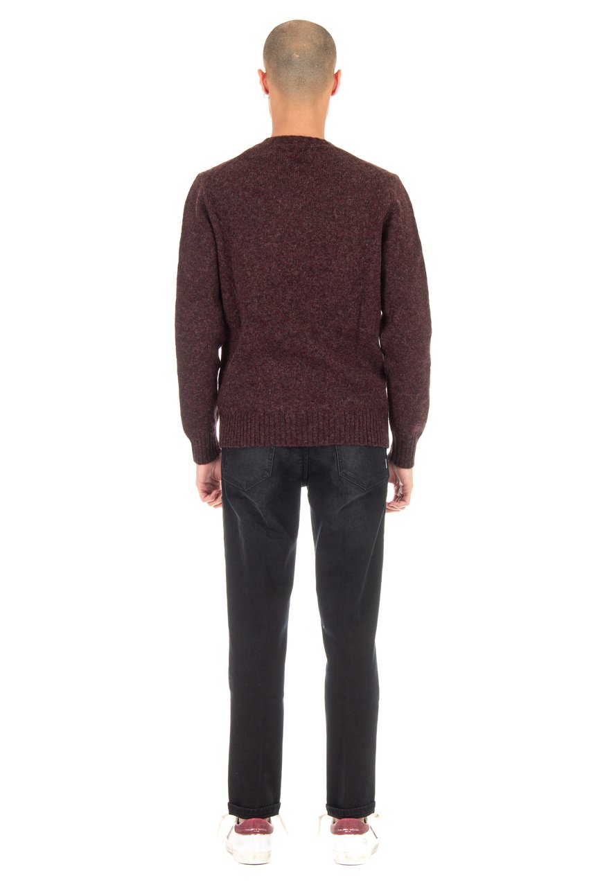 Ballantyne Shetland Wool Crewneck Sweater Zwart