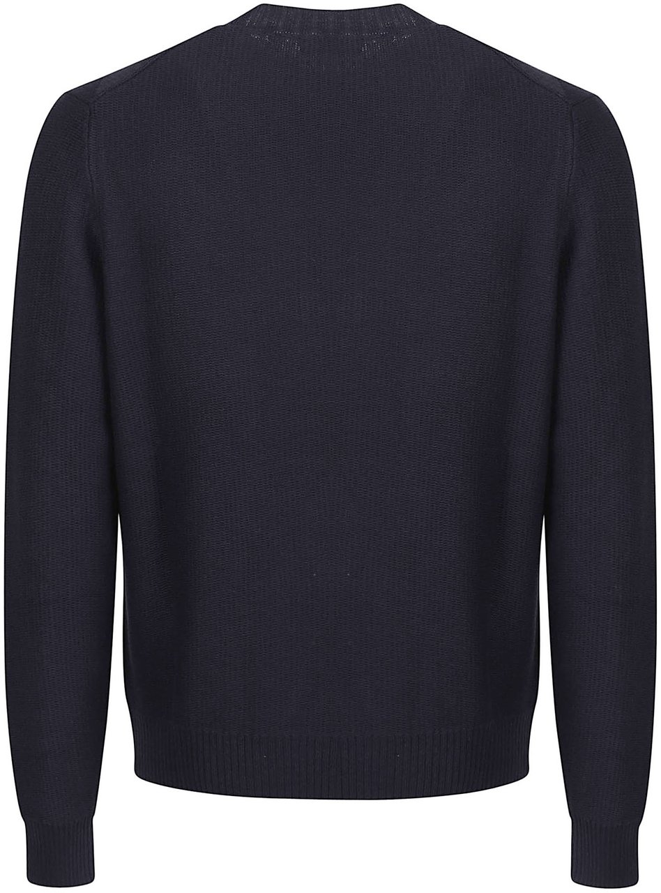 Ballantyne Diamond Intarsia Sweater Blue Blauw