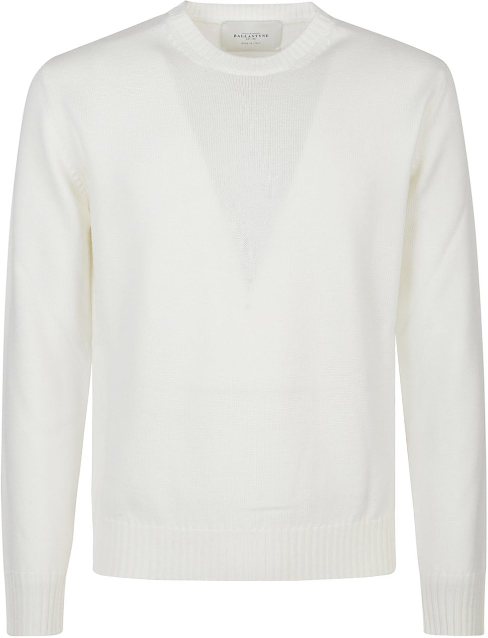 Ballantyne Plain Sweater White Wit