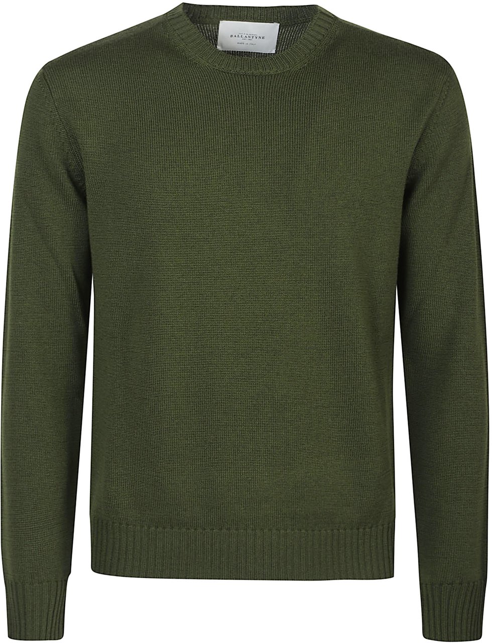 Ballantyne Plain Sweater Green Groen