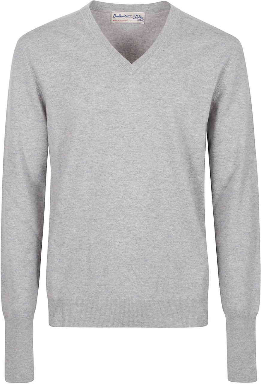 Ballantyne Plain V-neck Sweater Metallic Metallic