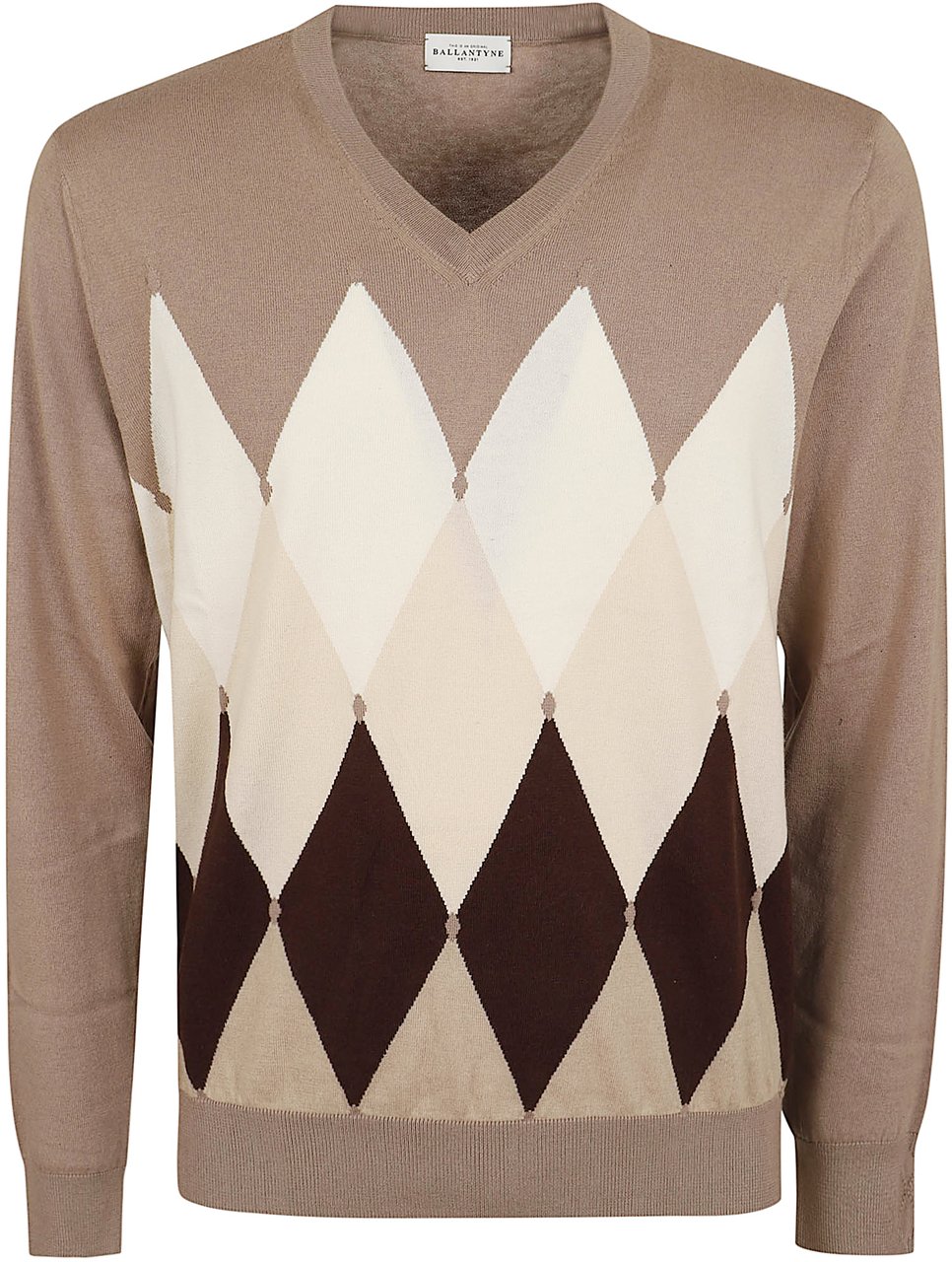 BALLANTYNE V NECK PULLOVER Maroon