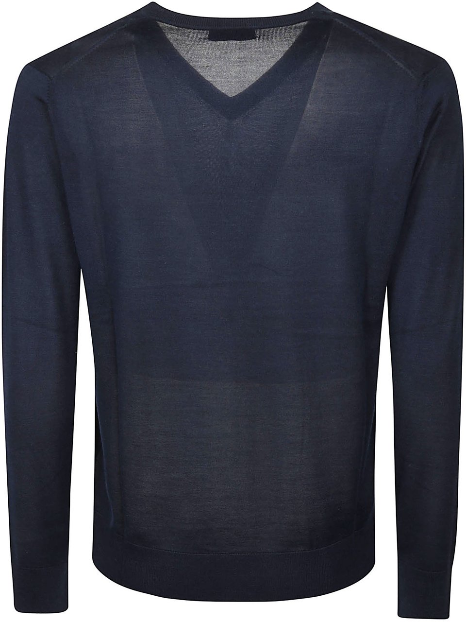 Ballantyne Plain Stitch Sweater Blue Blauw