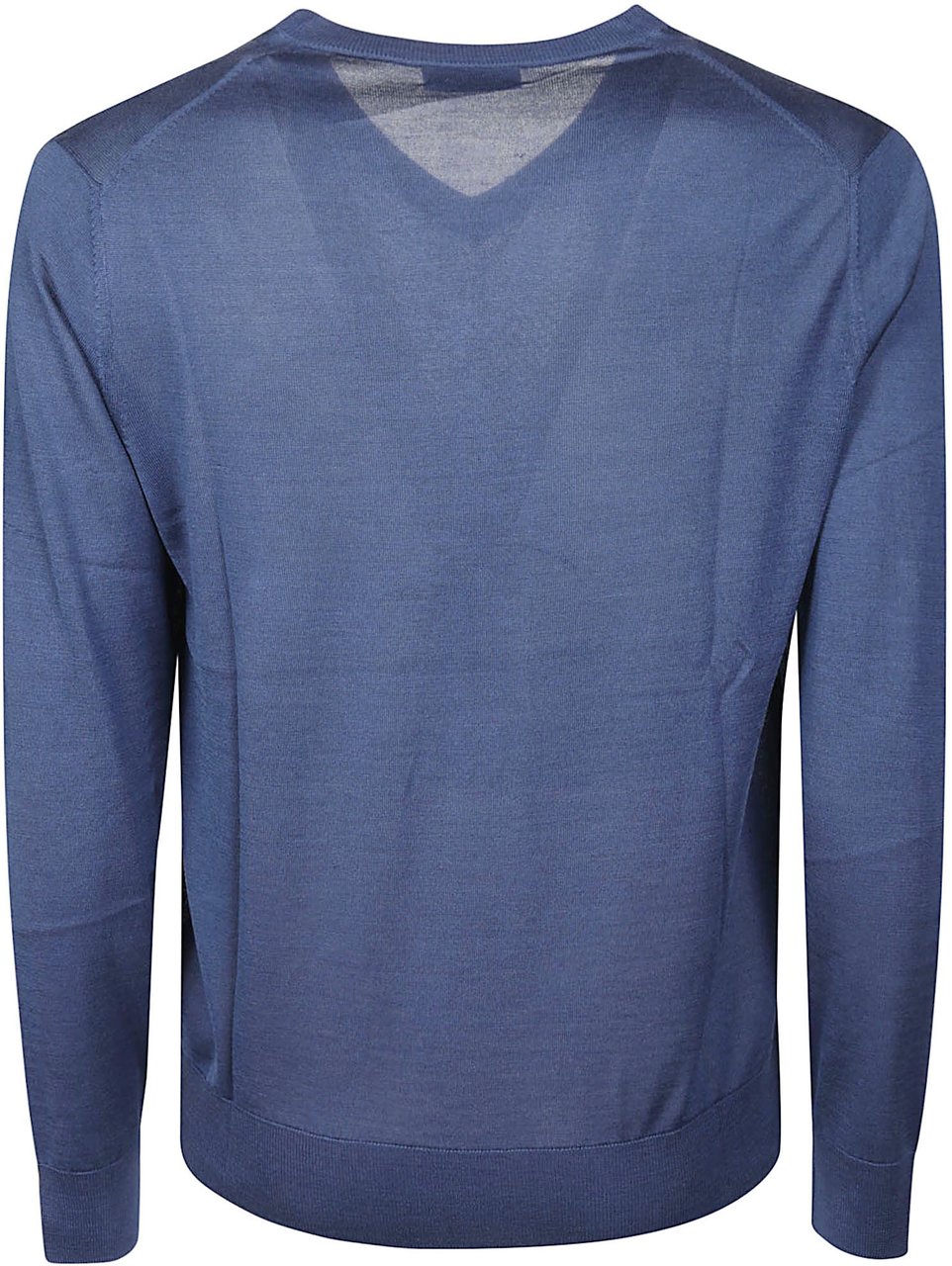 Ballantyne Plain Stitch Sweater Blue Blauw