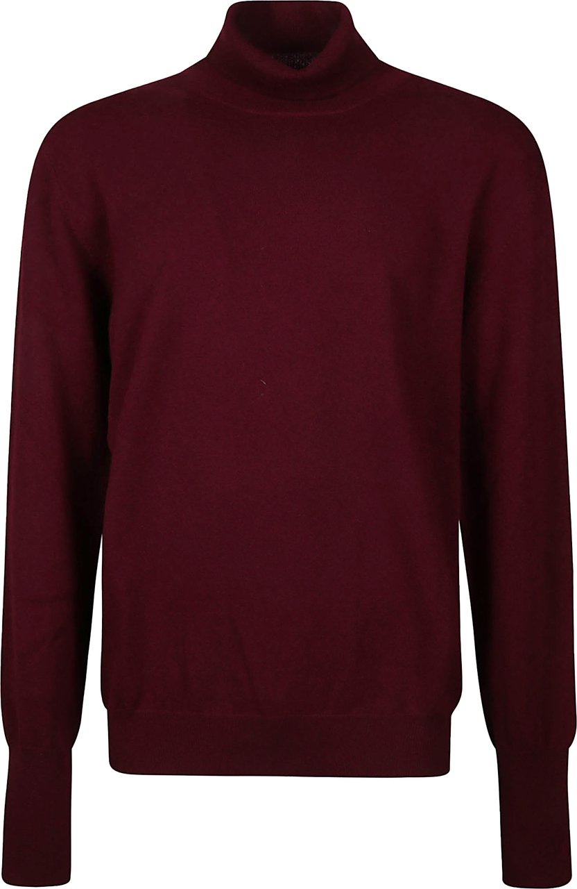 Ballantyne Plain Turtle Neck Sweater Red Rood