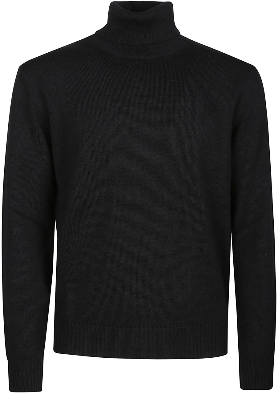 Ballantyne Plain Turtle Neck Sweater Black Zwart