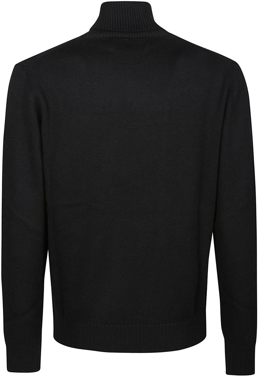 Ballantyne Plain Turtle Neck Sweater Black Zwart