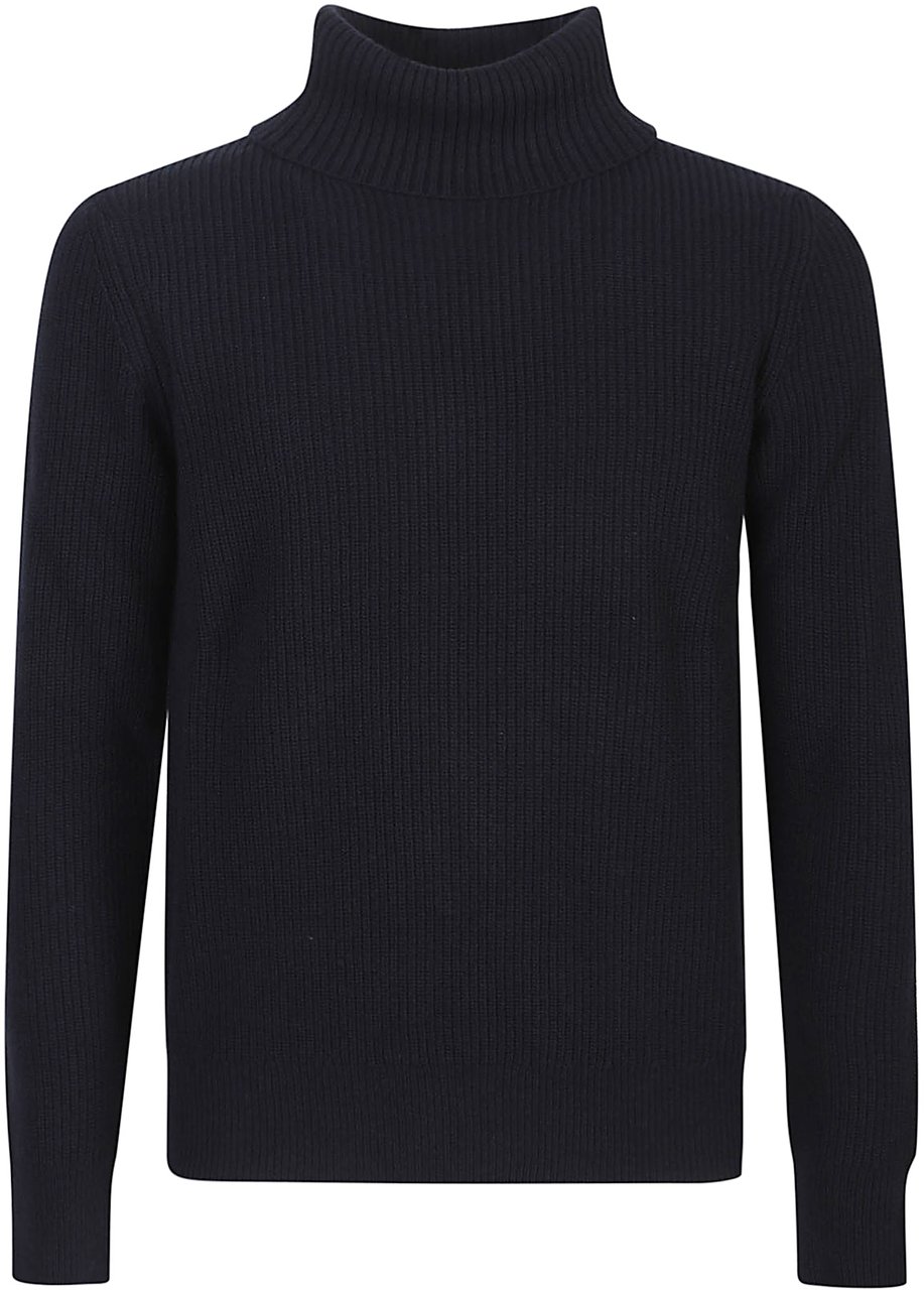 Ballantyne Turtle Neck Sweater Blue Blauw
