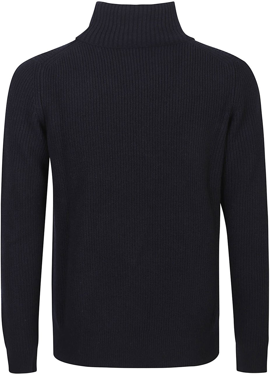 Ballantyne Turtle Neck Sweater Blue Blauw