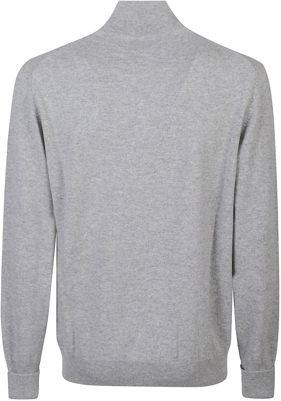 Ballantyne Plain Half Zip Sweater Metallic Metallic