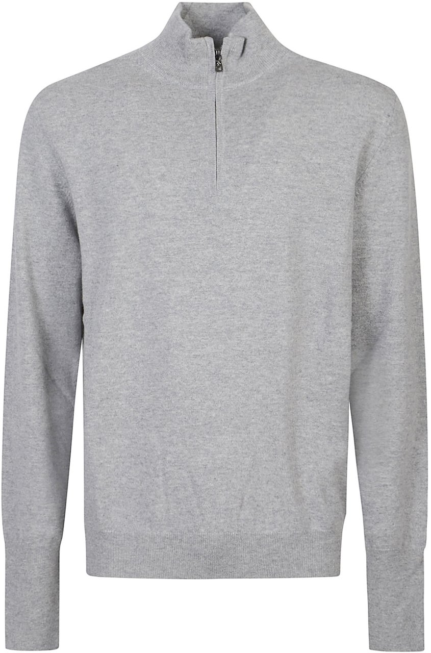 Ballantyne Plain Half Zip Sweater Metallic Metallic