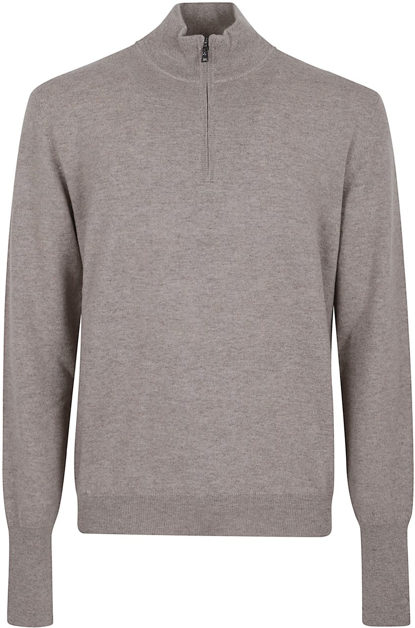 BALLANTYNE HALF ZIP PULLOVER Beige