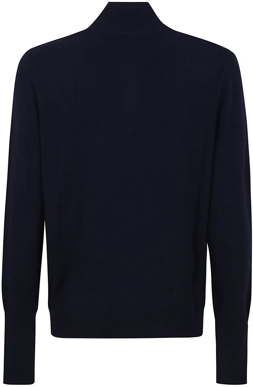 BALLANTYNE HALF ZIP PULLOVER Lichtblauw