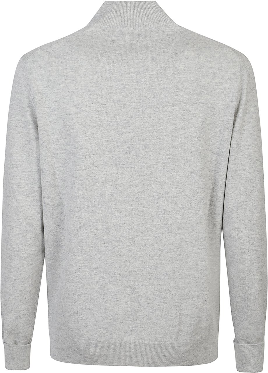 Ballantyne Plain Turtle Neck Sweater Grey Grijs