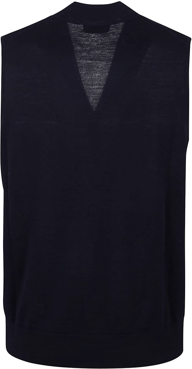 Ballantyne BALLANTYNE V NECK GILET Lichtblauw