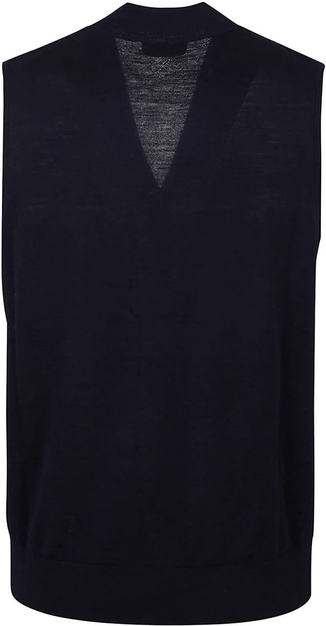 BALLANTYNE V NECK GILET Lichtblauw