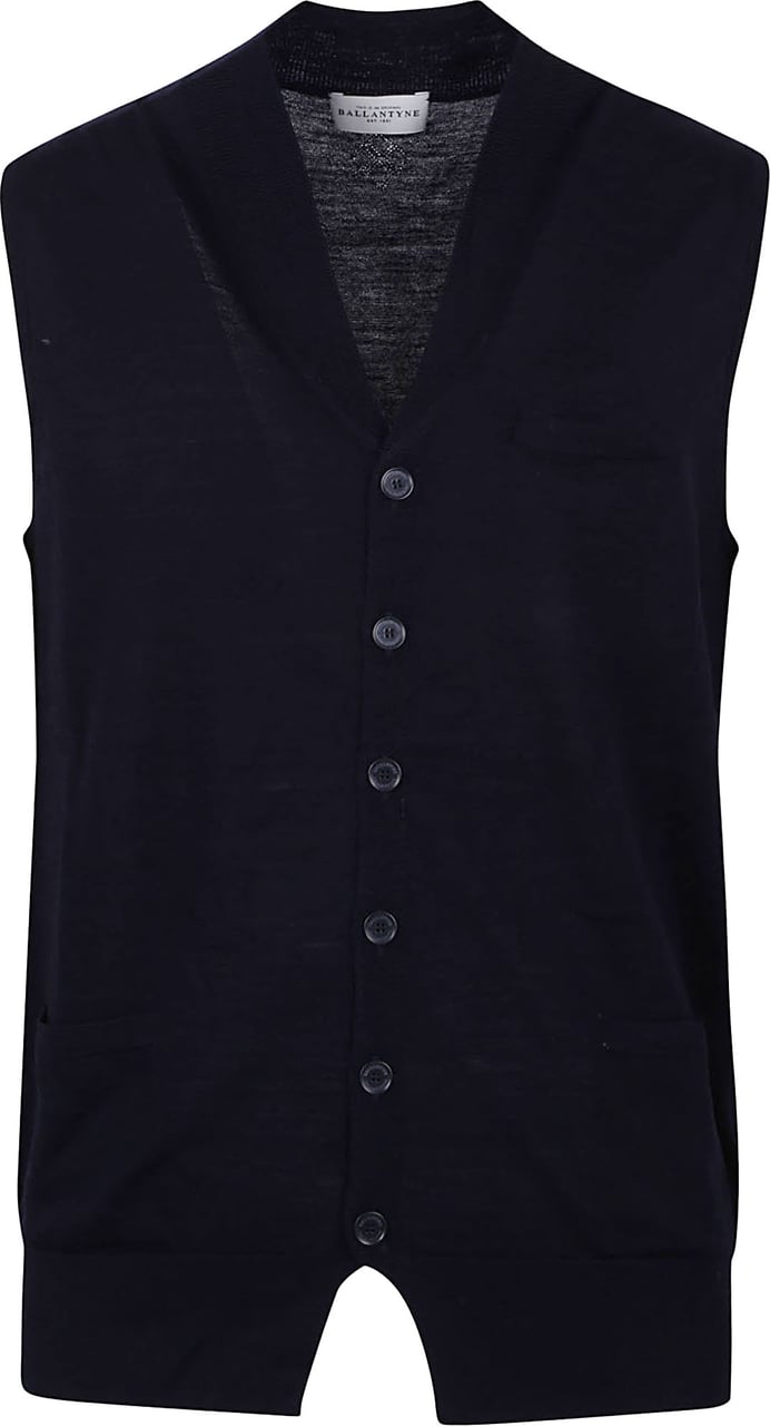 BALLANTYNE V NECK GILET Lichtblauw