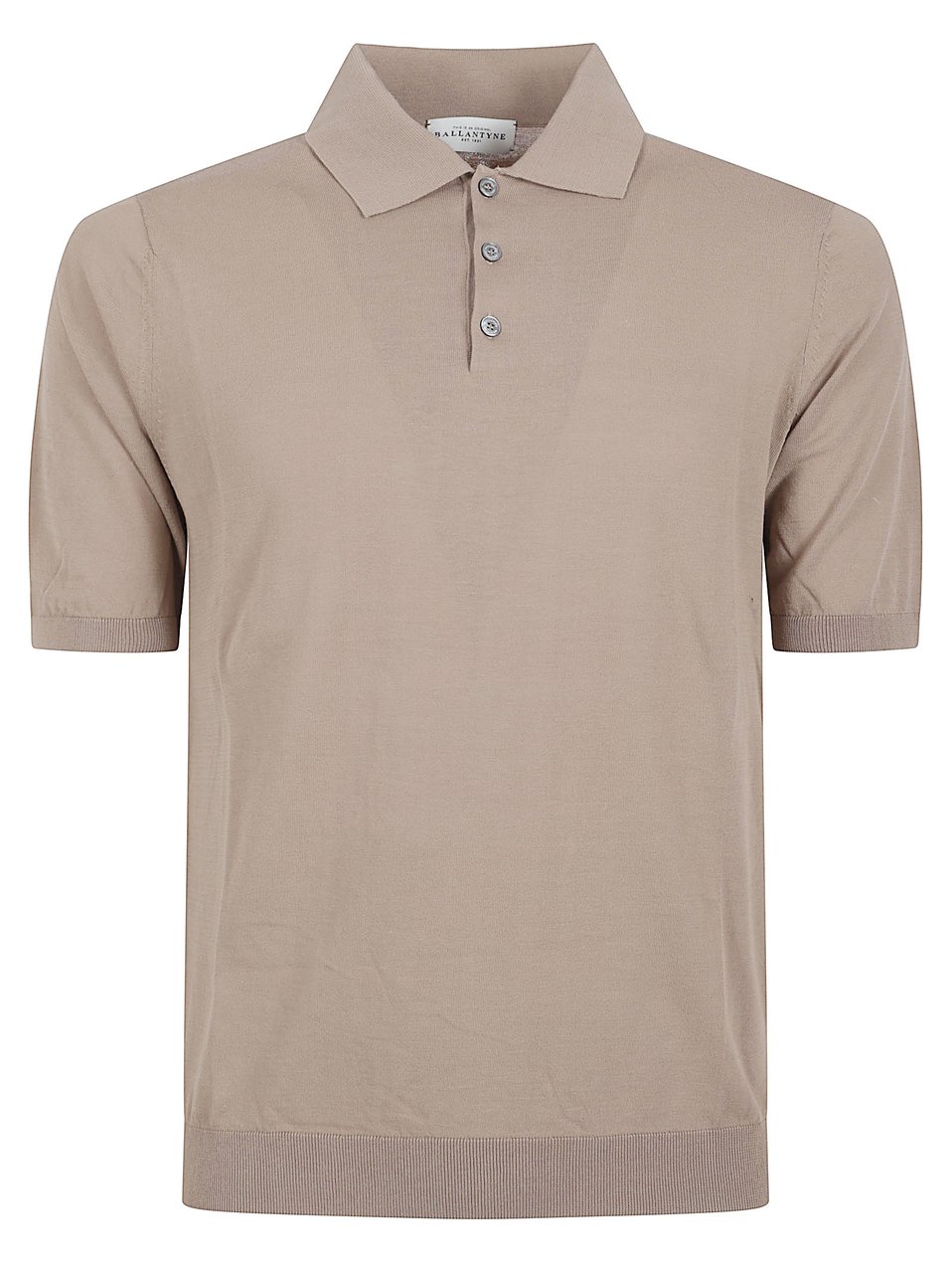 Ballantyne Classic Cotton Polo Shirt with Tailored Silhouette Neutraal