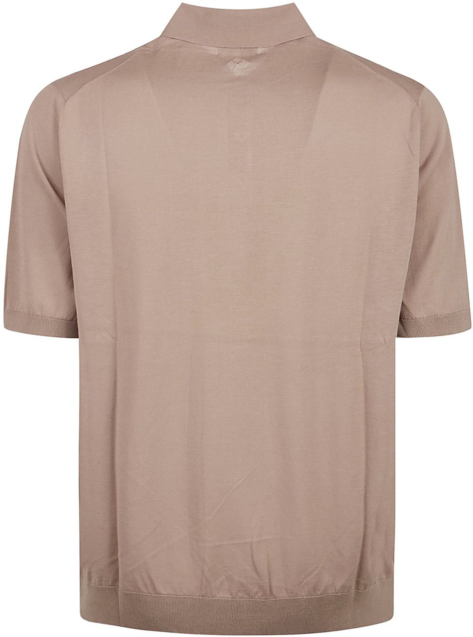 Ballantyne Short Sleeve Plain Polo Shirt Brown Bruin