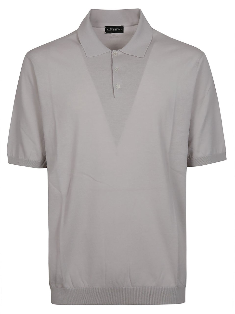 Ballantyne Short Sleeve Plain Polo Shirt Grey Grijs