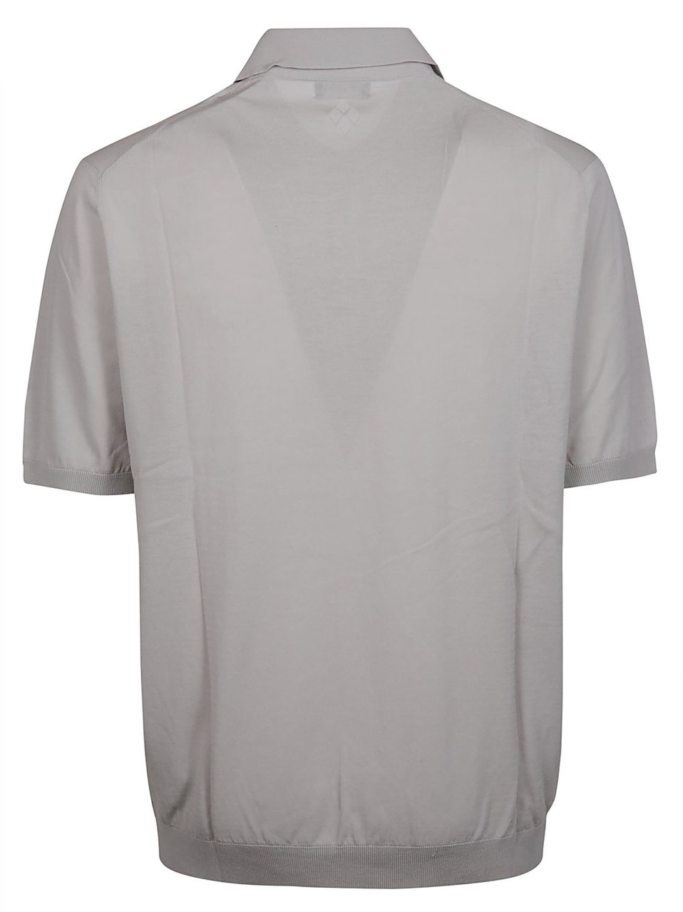 Ballantyne Short Sleeve Plain Polo Shirt Grey Grijs