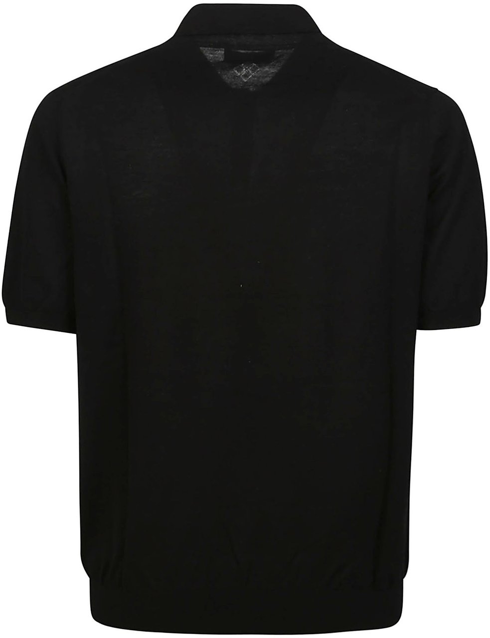 Ballantyne Short Sleeve Plain Polo Shirt Black Zwart