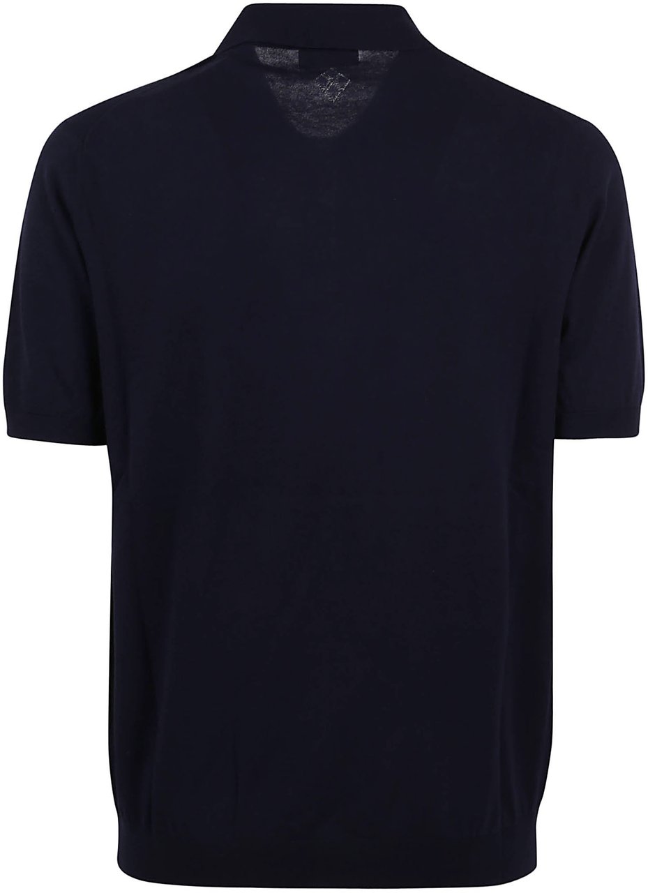 BALLANTYNE POLO NECK PULLOVER Lichtblauw