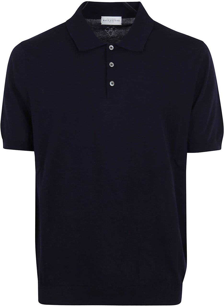 BALLANTYNE POLO NECK PULLOVER Lichtblauw