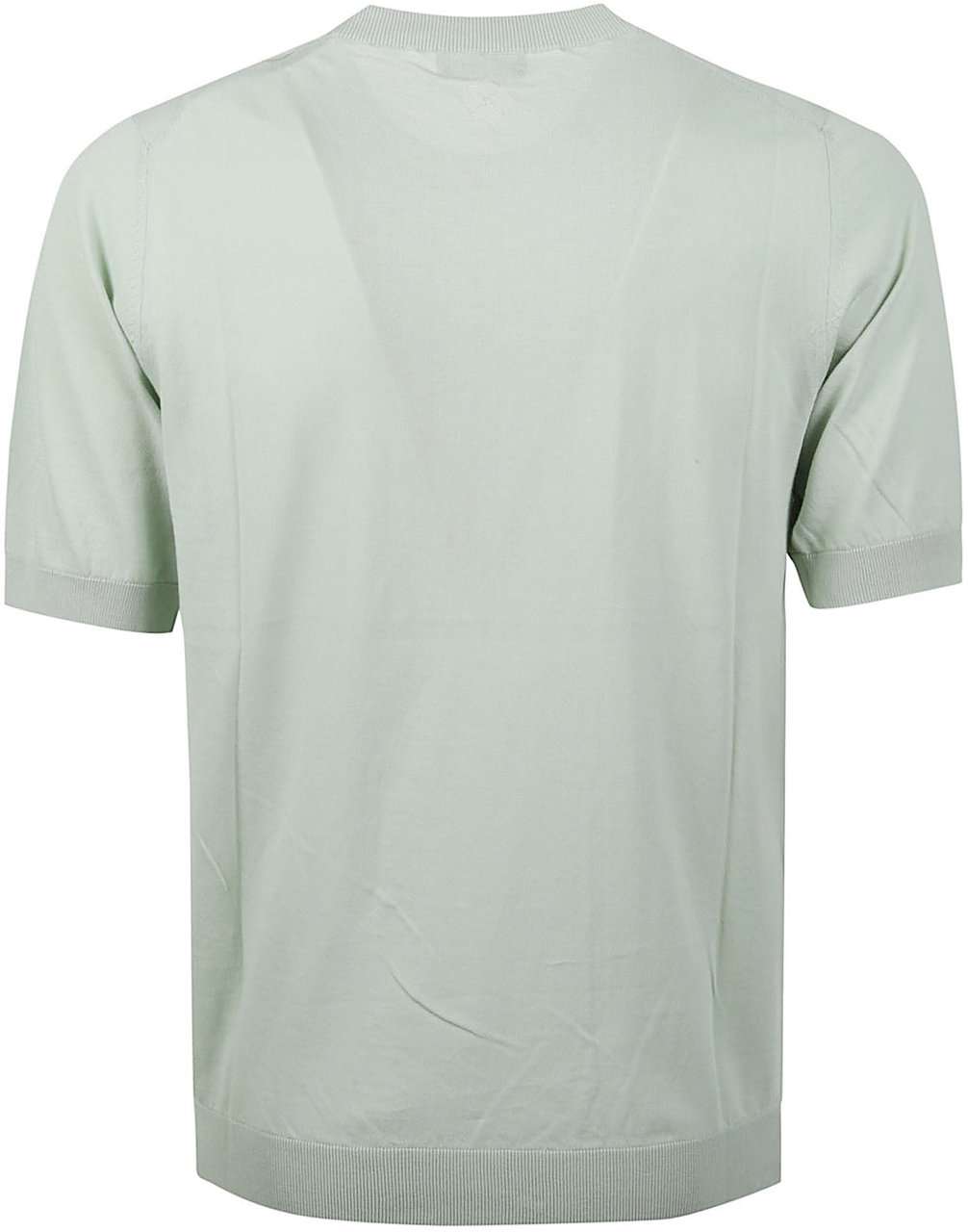 Ballantyne Short Sleeve Plain Sweater Green Groen