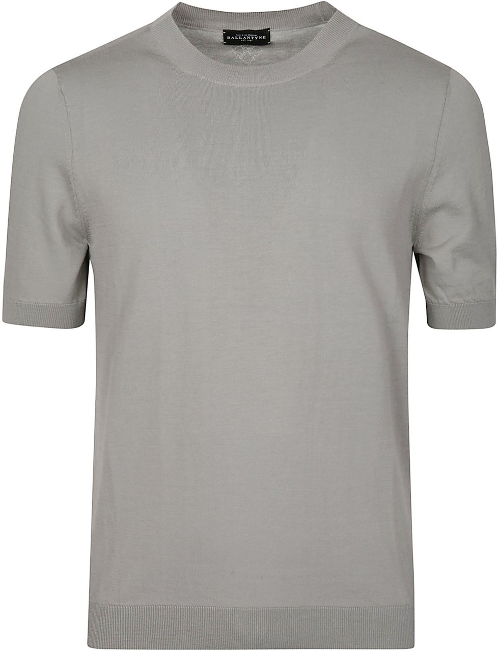 Ballantyne Short Sleeve Plain Sweater Metallic Metallic