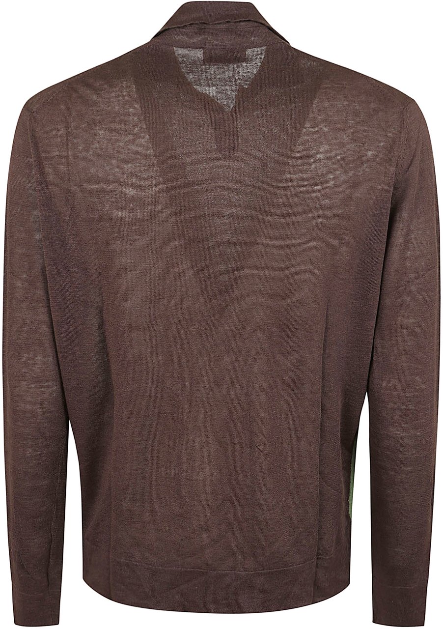 BALLANTYNE POLO NECK PULLOVER Lime