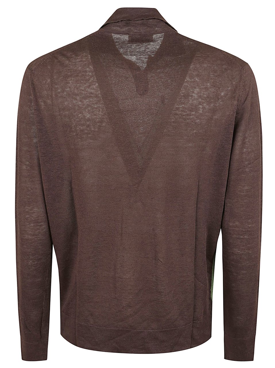Ballantyne Polo Neck Pullover with Diamond Pattern Detailing Bruin