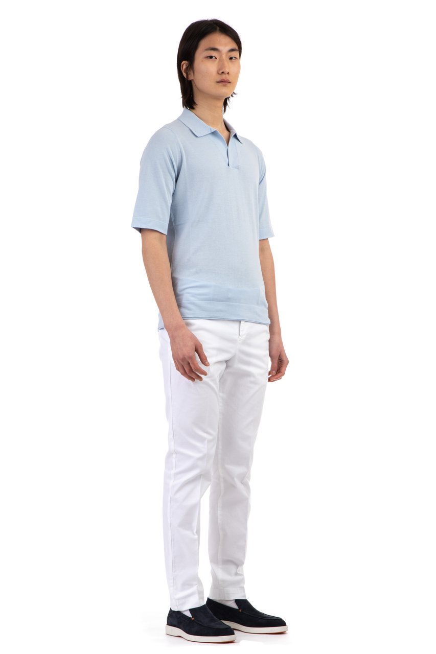 Ballantyne Superlight Cotton Open Collar Polo Wit