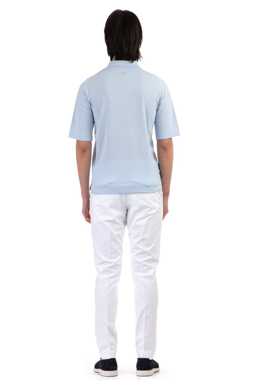 Ballantyne Superlight Cotton Open Collar Polo Wit