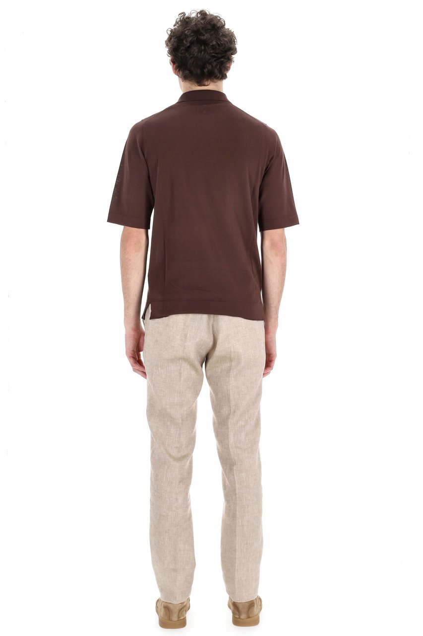 Ballantyne Fine Cotton Open Collar Polo Grijs