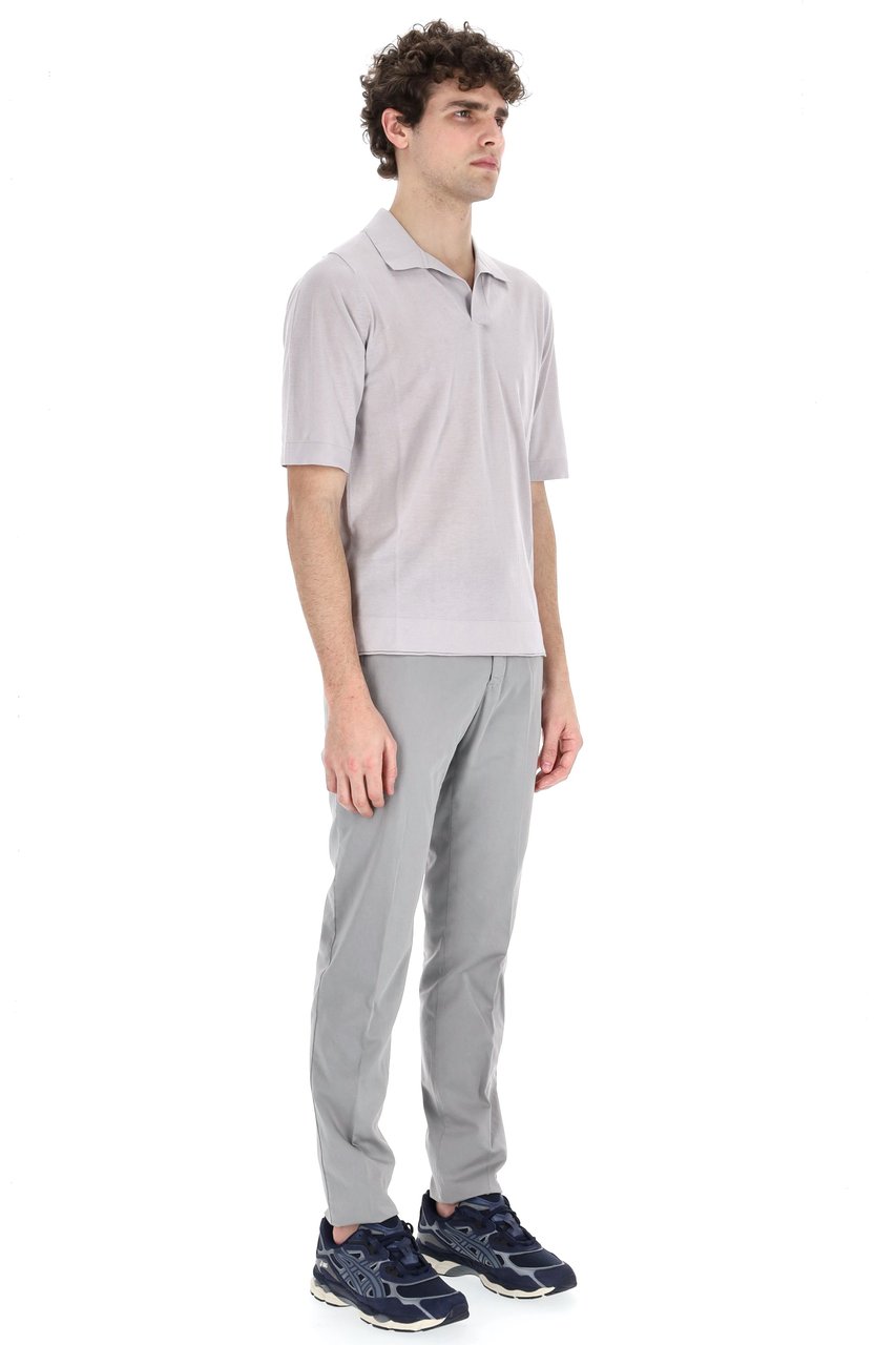 Ballantyne Fine Cotton Open Collar Polo Wit