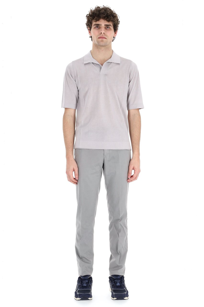 Ballantyne Fine Cotton Open Collar Polo Wit
