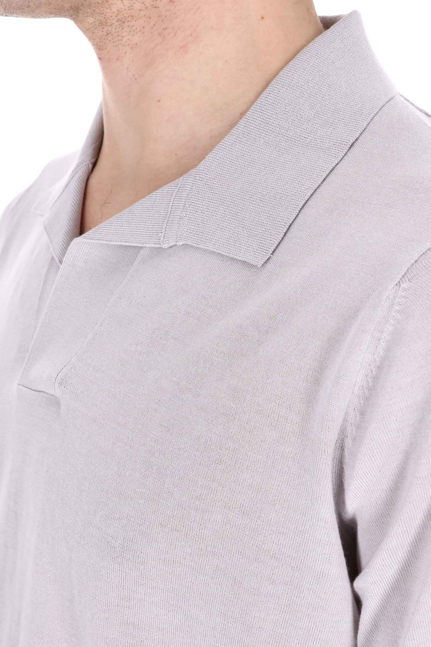 Ballantyne Fine Cotton Open Collar Polo Wit