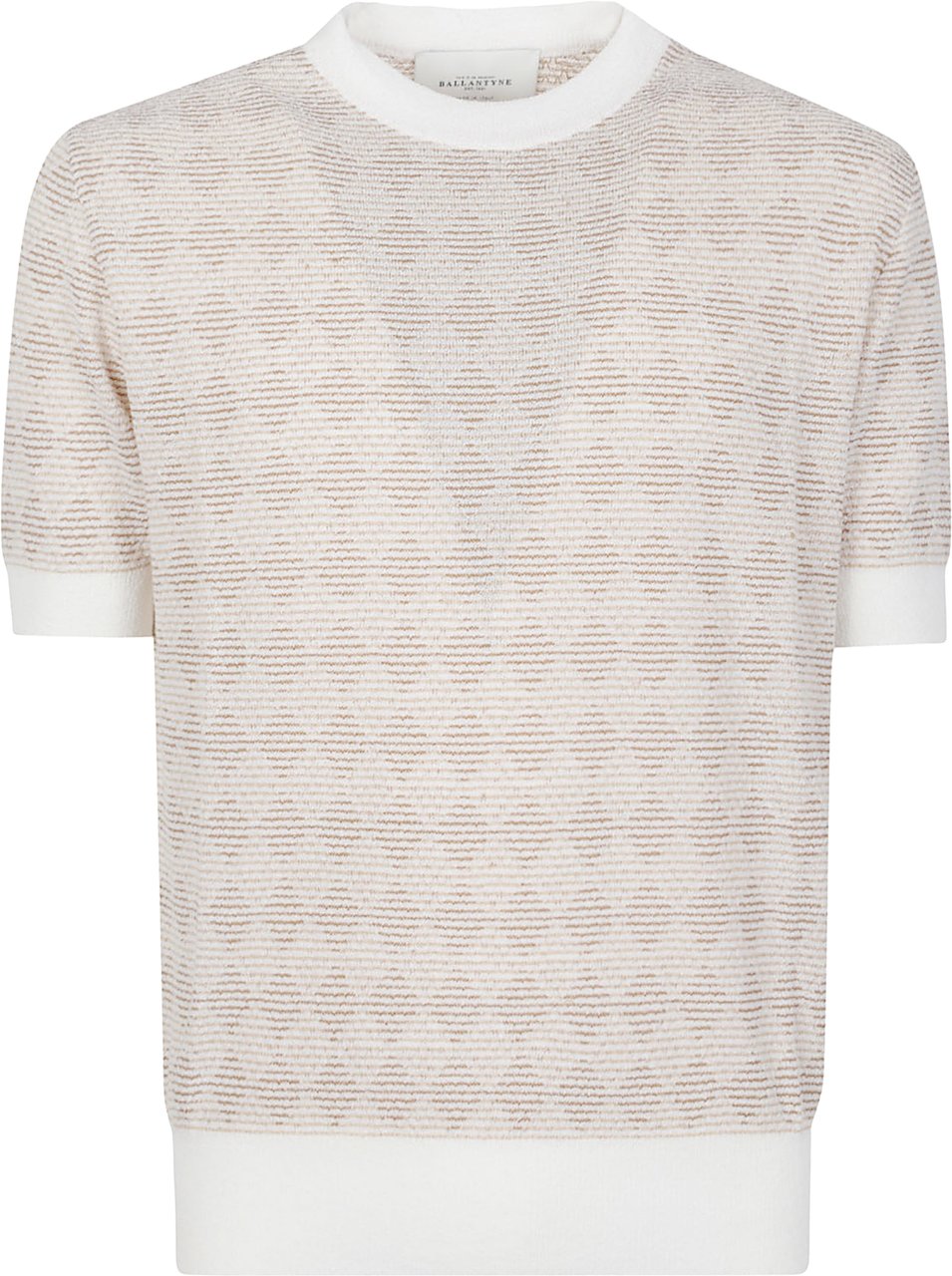 Ballantyne Diamonds Short Sleeve Sweater Brown Bruin