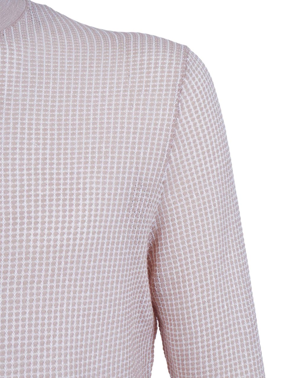 Ballantyne Textured Relaxed Short Sleeve Pullover Neutraal
