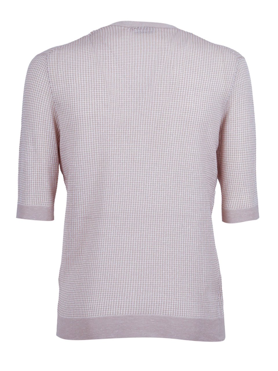 Ballantyne Textured Relaxed Short Sleeve Pullover Neutraal