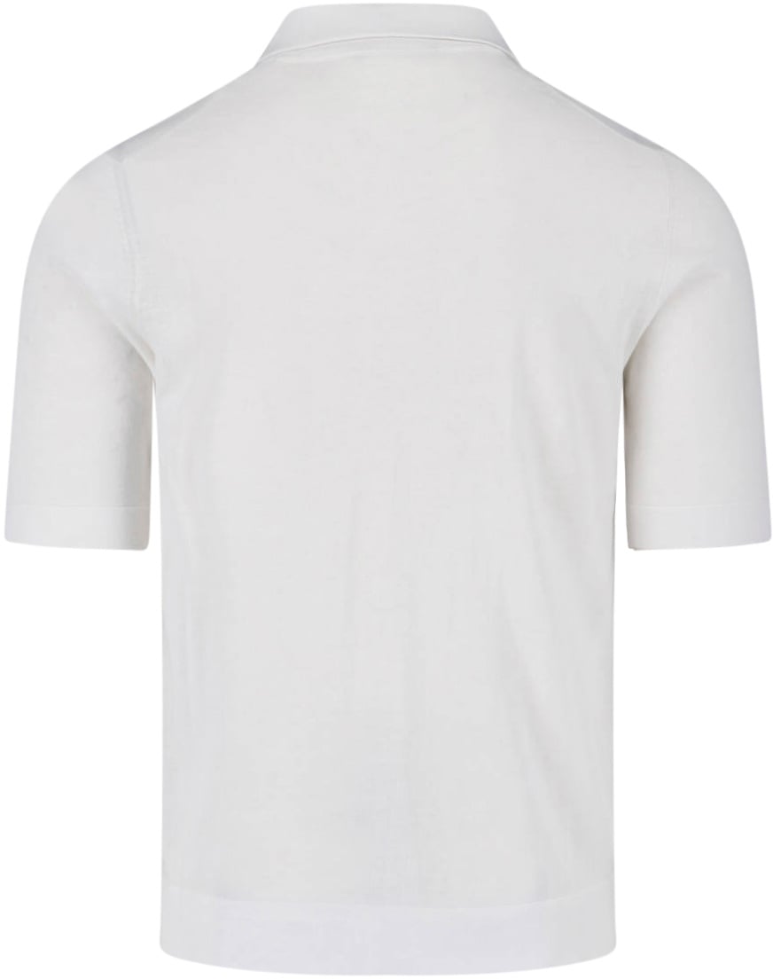 Ballantyne White Classic Relaxed Cotton Polo Shirt Wit